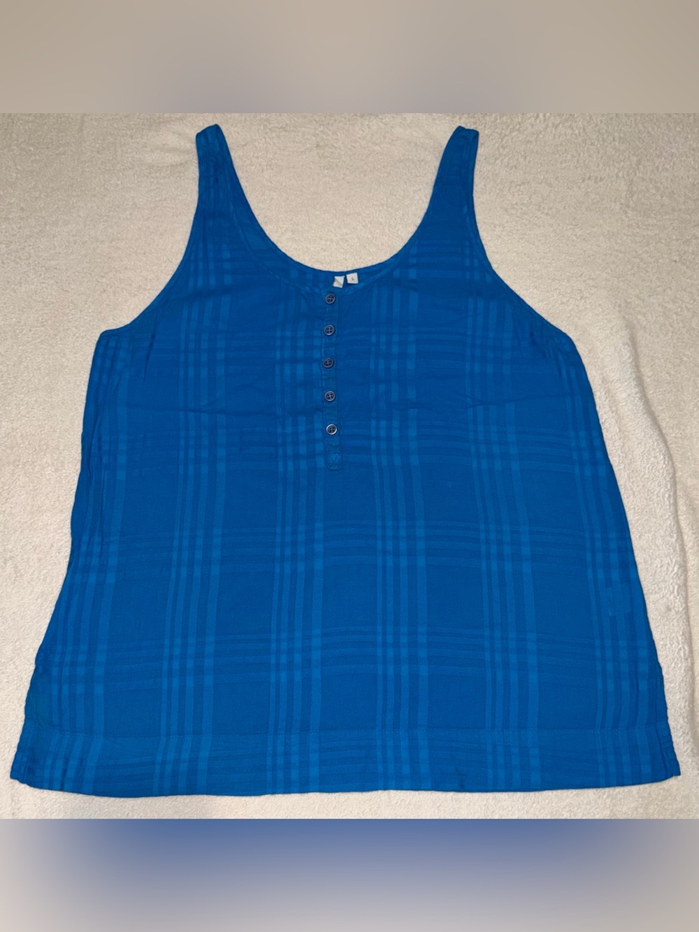 Michael Stars Bright Blue Button-Front Tank Size-S